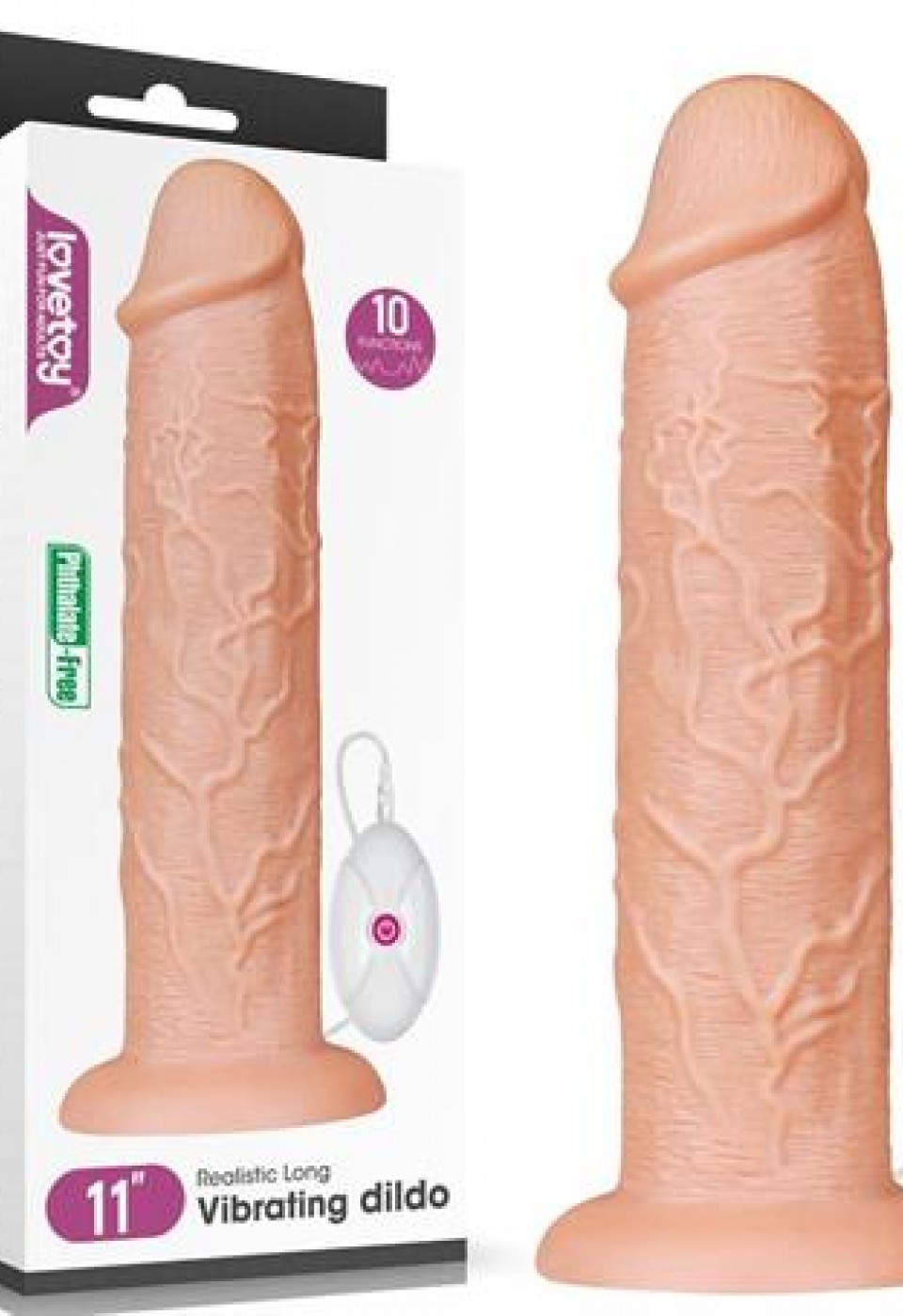 Belden Bağlamalı 28 cm Gerçekçi 10 Titreşimli Testissiz Dildo Vibratör Penis