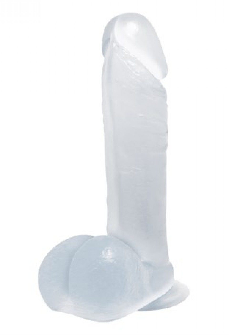 19 cm Şeffaf Realistik Damarlı Vantuzlu Dildo Penis
