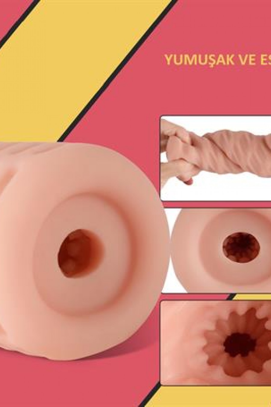 12 cm Gerçekçi Doku Realistik Suni Vajina Mastürbatör