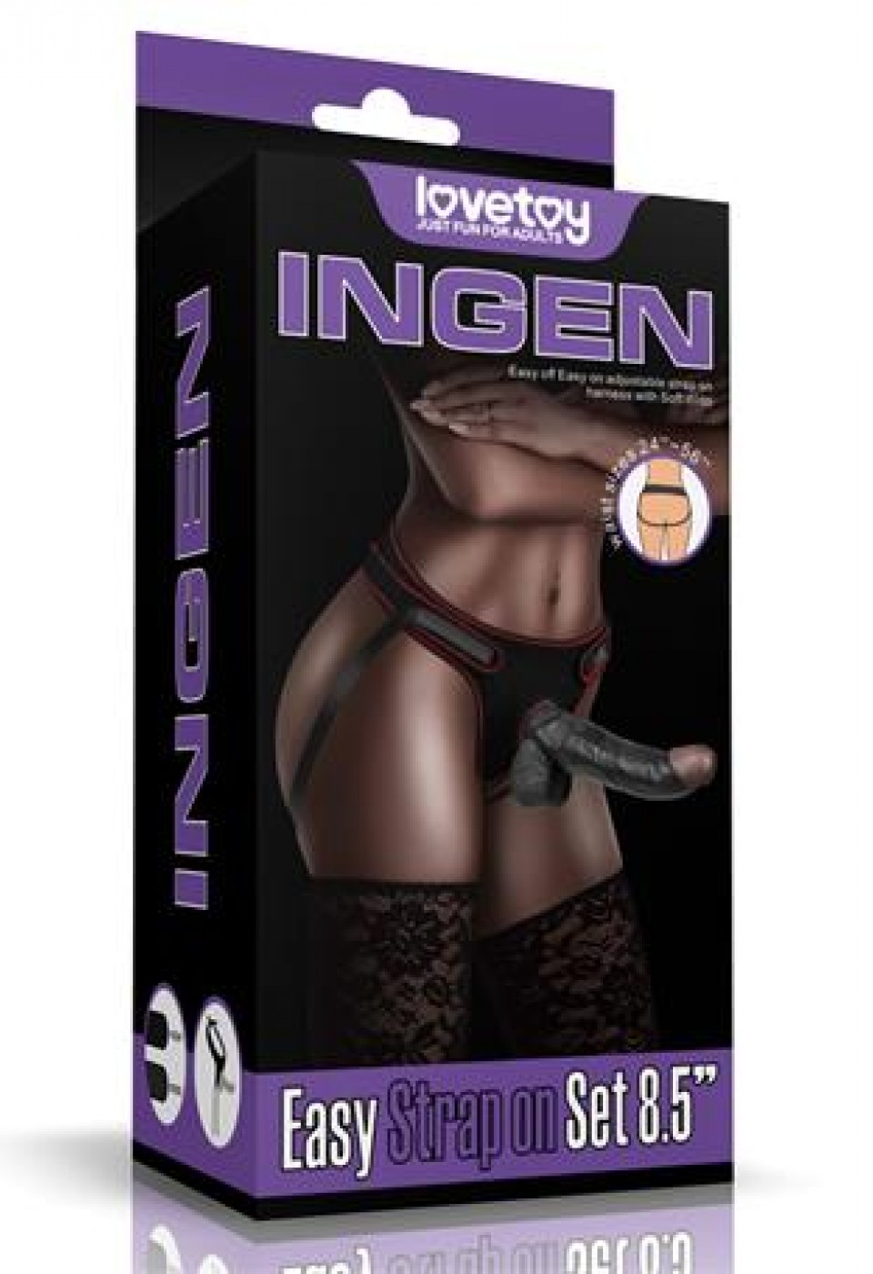 21,5 cm Belden Bağlamalı İçi Dolu Zenci Strapon Dildo
