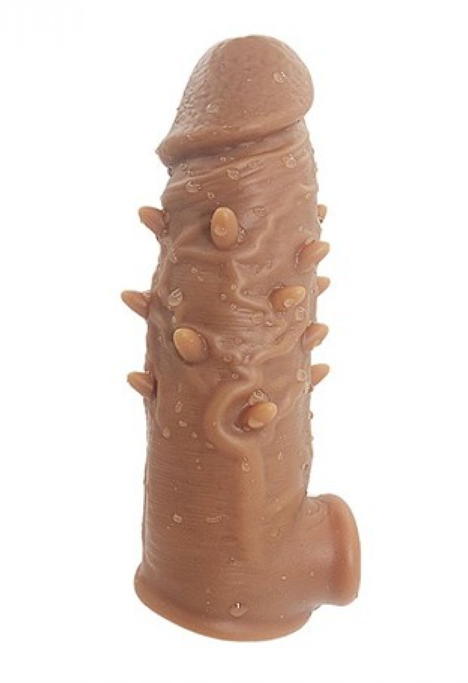 3,5 cm Dolgulu Realistik Penis Kılıfı