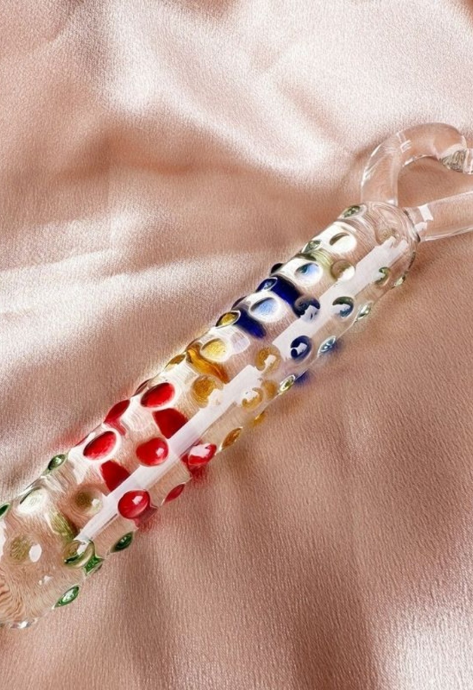19cm Tırtıklı Yüzeyli Renli Anal ve Vajinal Dildo