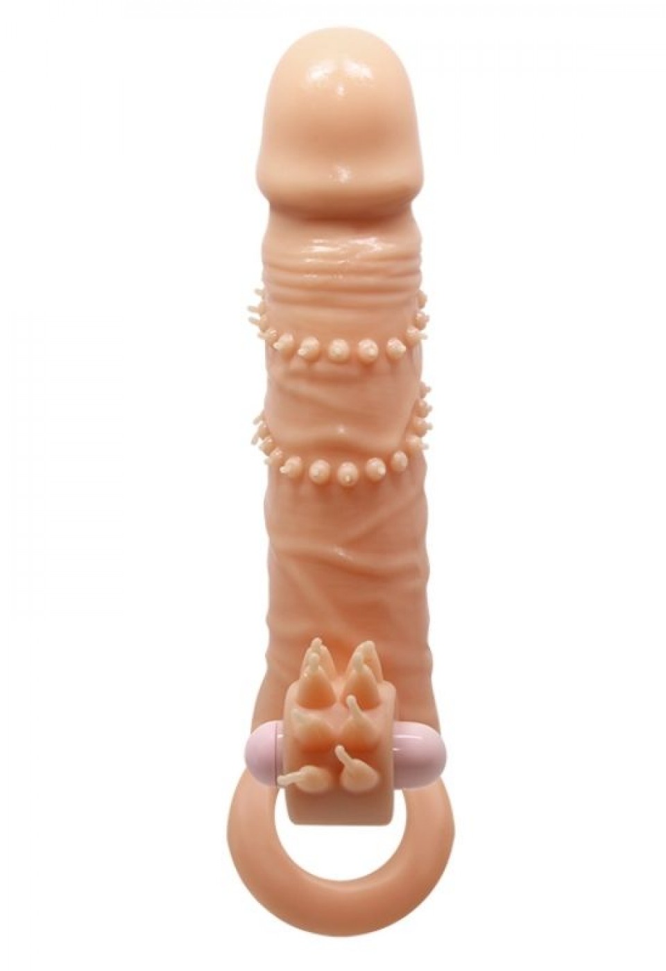 4 cm Dolgu Uzatmalı Titreşimli Penis Kılıfı