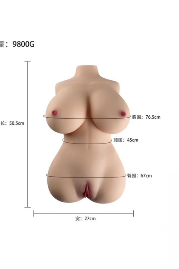 9.8KG Ağırlığında Emiş Özellikli Ultra Realistik Yarım Vücut Mastürbatör