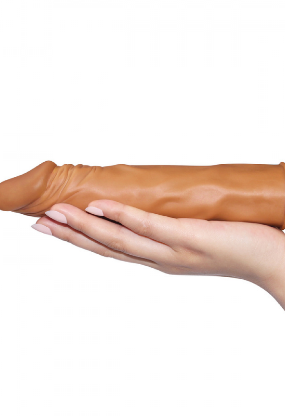 Add 2" Pleasure X Tender Penis Sleeve Brown