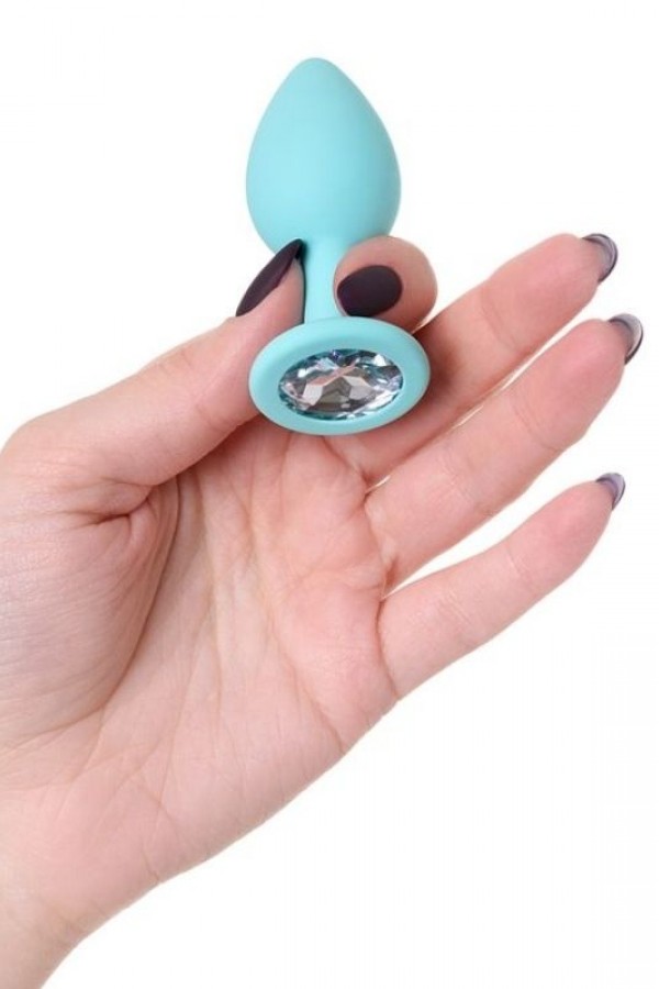 Brilliant Anal Plug beyaz kristalli 7 cm 26 g