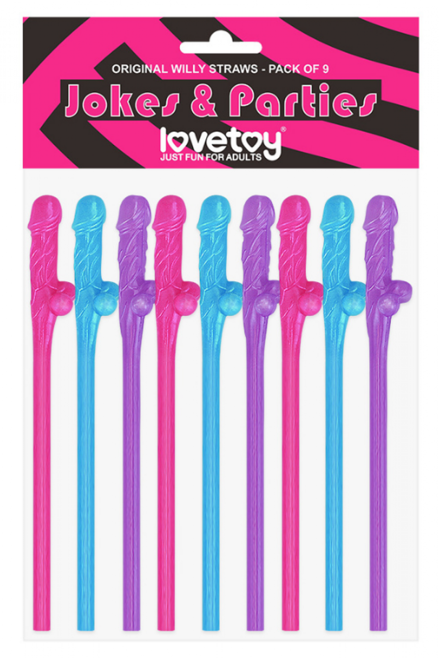 Jokes & Parties Original Willy Straws – Pack of 9 Dildo Pipet