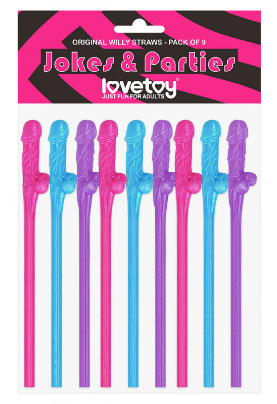 Jokes & Parties Original Willy Straws – Pack of 9 Dildo Pipet