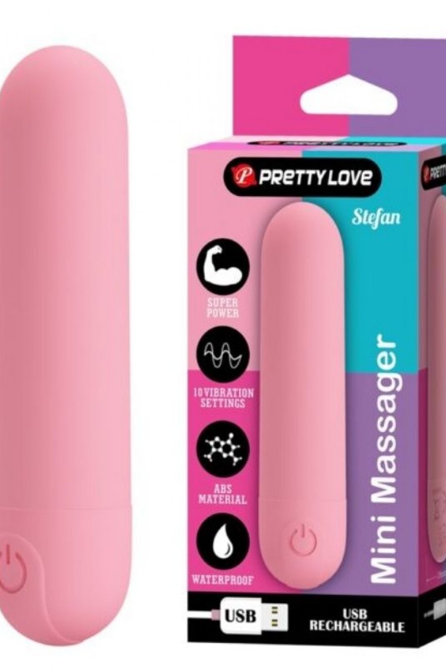 Stefan Mini Massager Bullet Vibratör Pembe