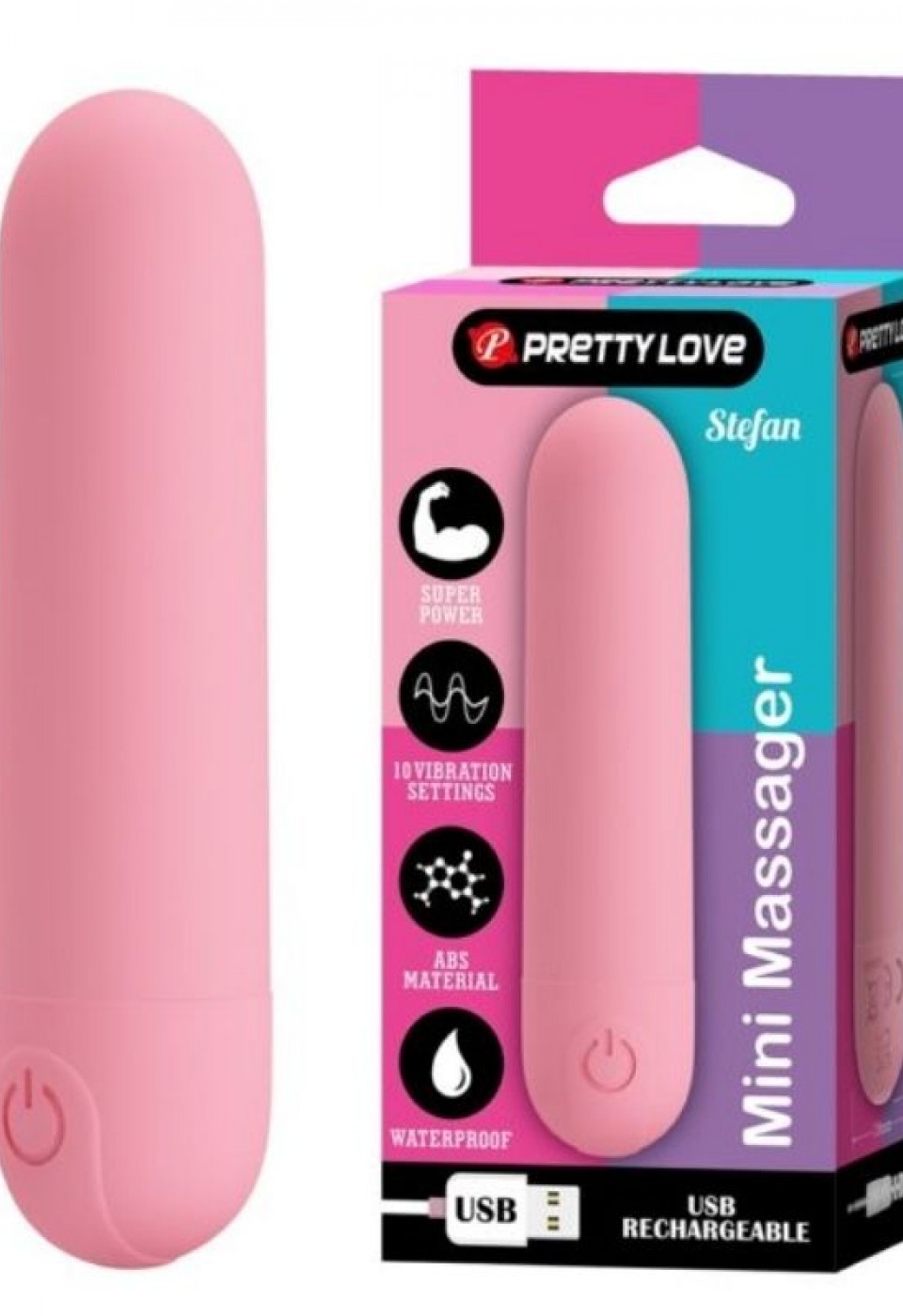 Stefan Mini Massager Bullet Vibratör Pembe
