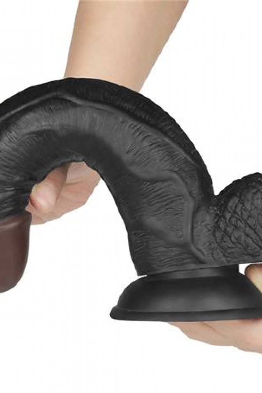 21,5 cm Belden Bağlamalı İçi Dolu Zenci Strapon Dildo