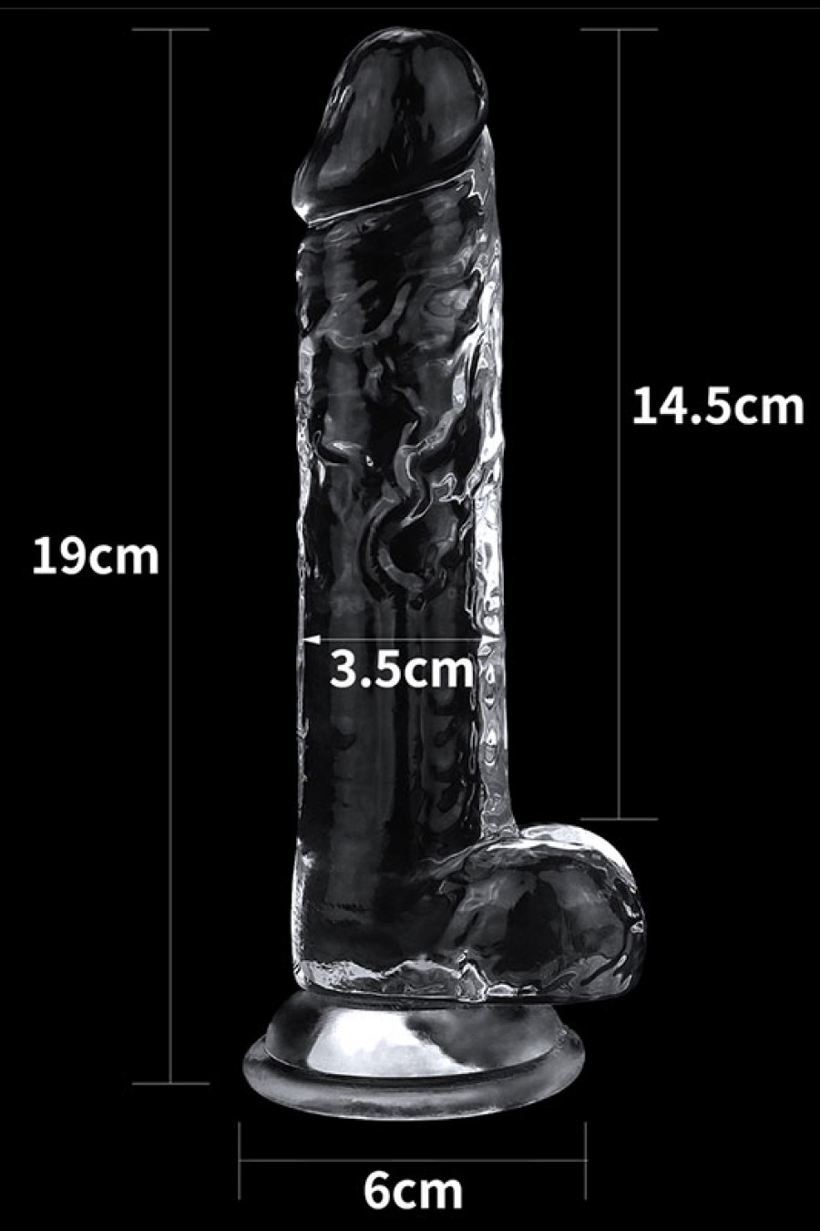 Flawless 7.5'' Clear Jel Dildo 19 cm