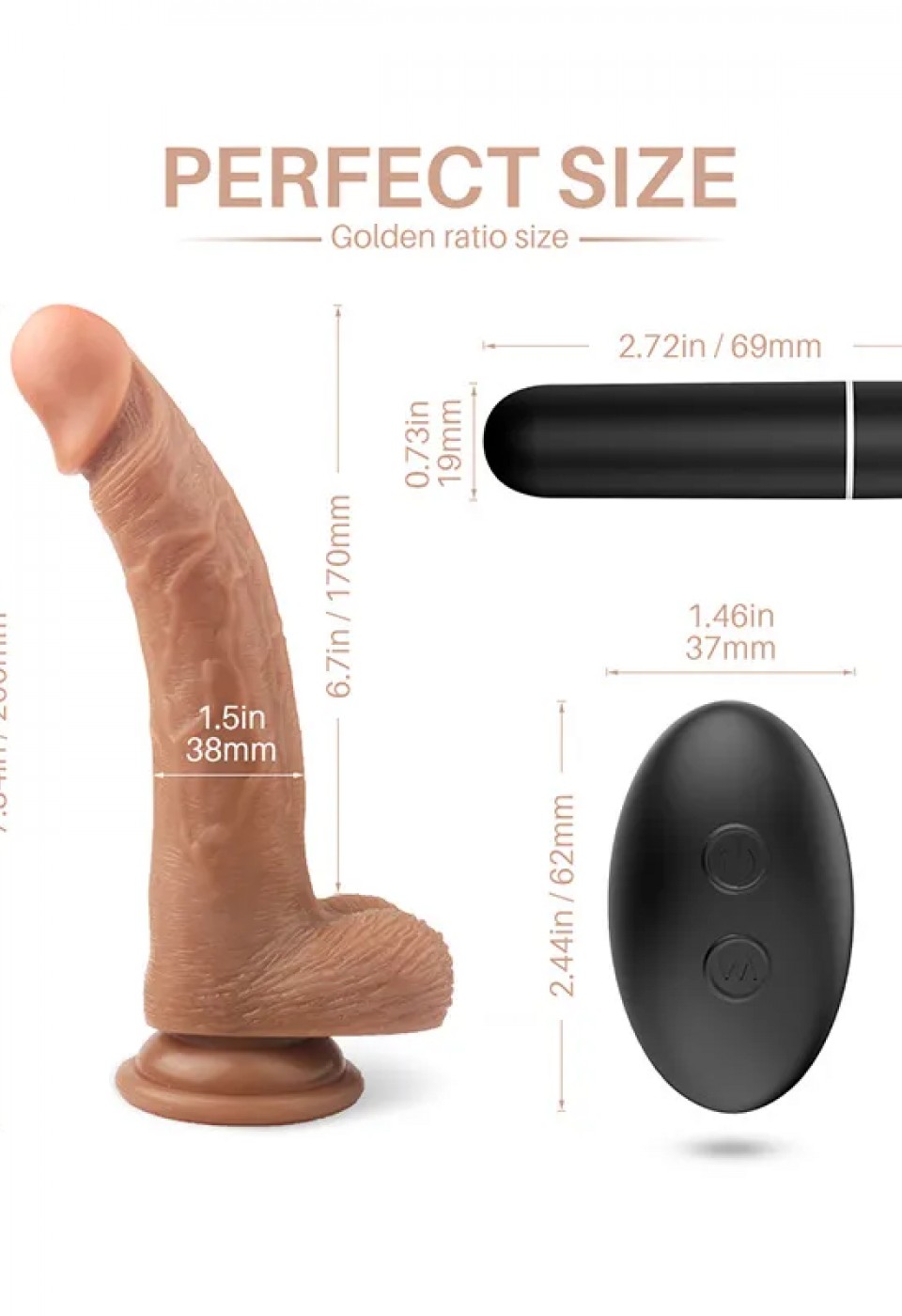 Titreşimli Uzaktan Kumandalı İçi Dolu Belden Bağlamalı Penis 20 cm